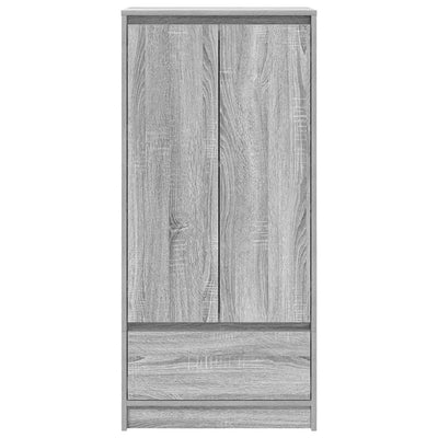 Kaappi laatikolla harmaa Sonoma 55,5x34x119,5 cm tekninen puu