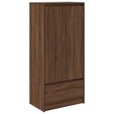 Kaappi laatikolla ruskea tammi 55,5x34x119,5 cm tekninen puu