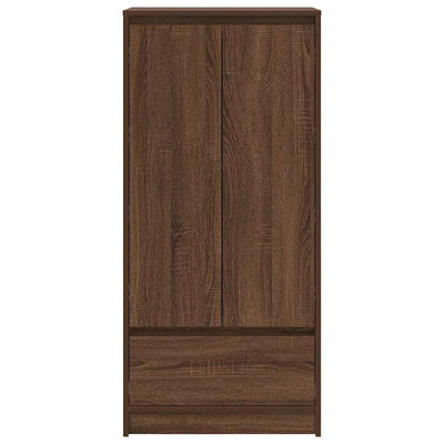 Kaappi laatikolla ruskea tammi 55,5x34x119,5 cm tekninen puu