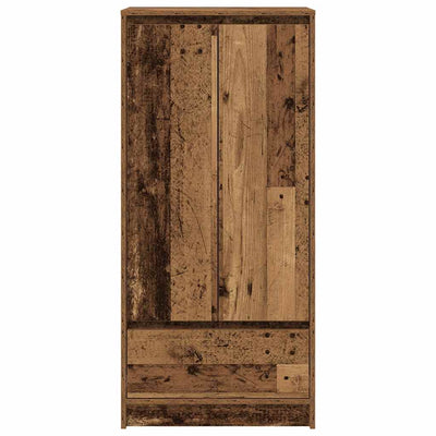 Kaappi laatikolla vanha puu 55,5x34x119,5 cm tekninen puu