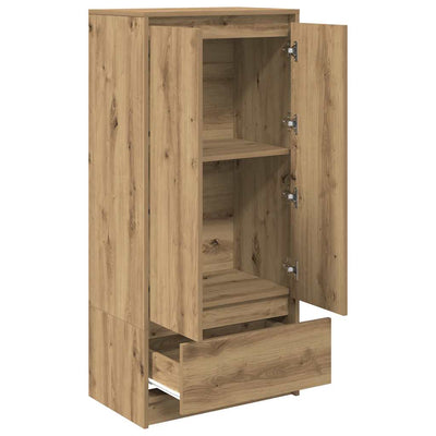 Kaappi laatikolla käsityöläinen 55,5x34x119,5 cm tekninen puu