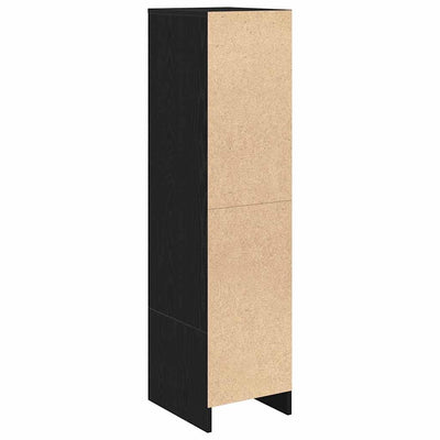 Kaappi musta tammi 29,5x34x119,5 cm tekninen puu