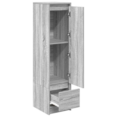 Kaappi harmaa Sonoma 29,5x34x119,5 cm tekninen puu