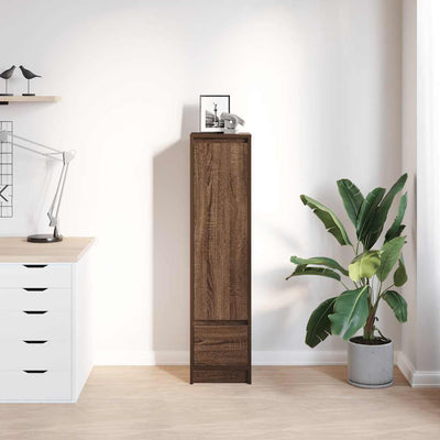 Kaappi ruskea tammi 29,5x34x119,5 cm tekninen puu