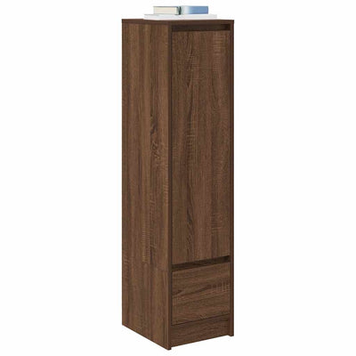 Kaappi ruskea tammi 29,5x34x119,5 cm tekninen puu