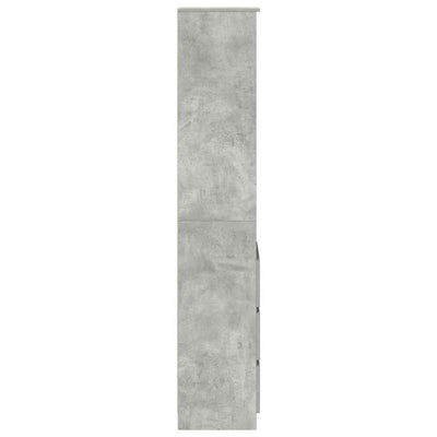 Kaappi betoninharmaa 37,5x35x180 cm tekninen puu