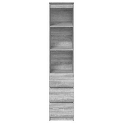 Kaappi harmaa Sonoma 37,5x35x180 cm tekninen puu