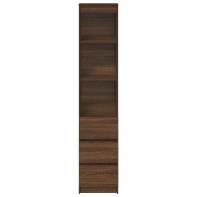 Kaappi ruskea tammi 37,5x35x180 cm tekninen puu