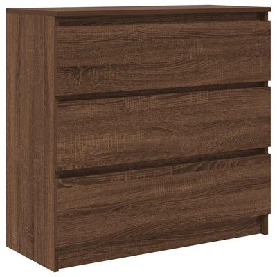 Senkki ruskea tammi 80x35x76 cm tekninen puu