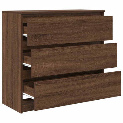 Senkki ruskea tammi 80x35x76 cm tekninen puu