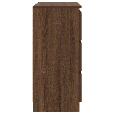 Senkki ruskea tammi 80x35x76 cm tekninen puu