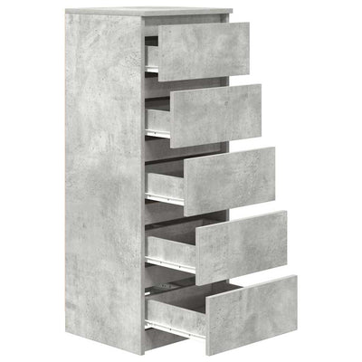 Senkki laatikoilla betoninharmaa 37,5x35x99 cm tekninen puu