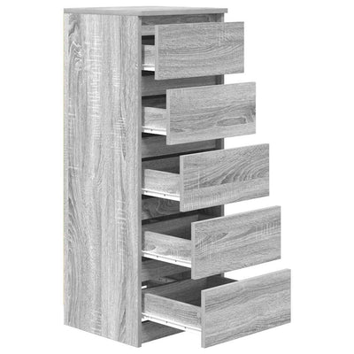 Senkki laatikoilla harmaa sonoma 37,5x35x99 cm tekninen puu