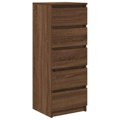 Senkki laatikoilla ruskea tammi 37,5x35x99 cm tekninen puu