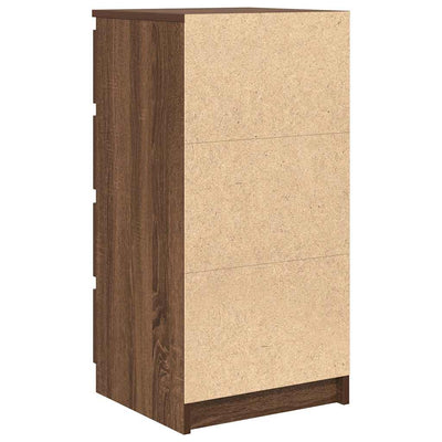 Senkki laatikoilla ruskea tammi 37,5x35x99 cm tekninen puu