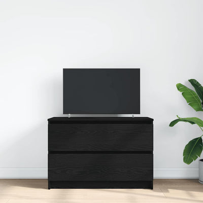 TV-taso musta 80x35x54 cm tekninen puu