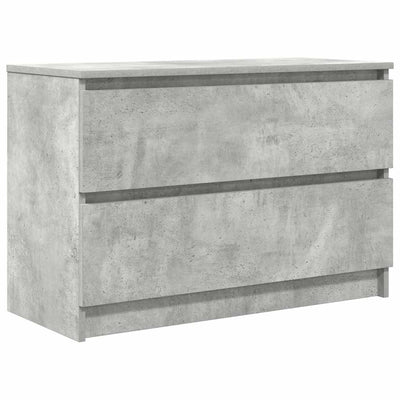 TV-taso betoninharmaa 80x35x54 cm tekninen puu