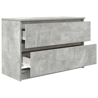 TV-taso betoninharmaa 80x35x54 cm tekninen puu