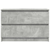 TV-taso betoninharmaa 80x35x54 cm tekninen puu