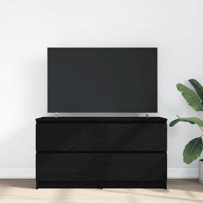 TV-taso musta 100x35x54 cm tekninen puu