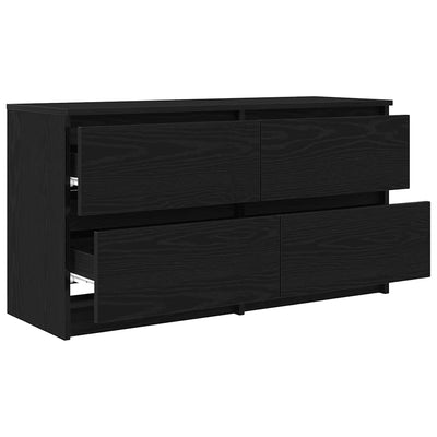 TV-taso musta 100x35x54 cm tekninen puu