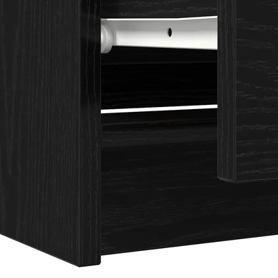 TV-taso musta 100x35x54 cm tekninen puu
