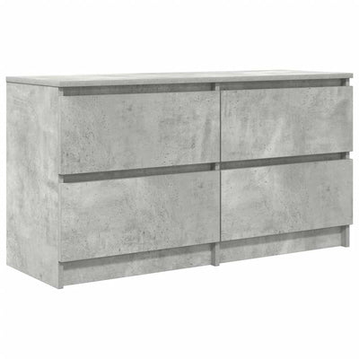 TV-taso betoninharmaa 100x35x54 cm tekninen puu