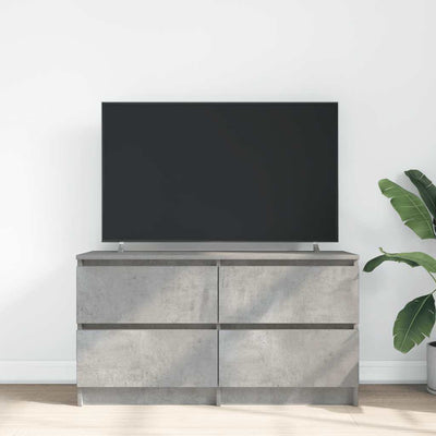 TV-taso betoninharmaa 100x35x54 cm tekninen puu