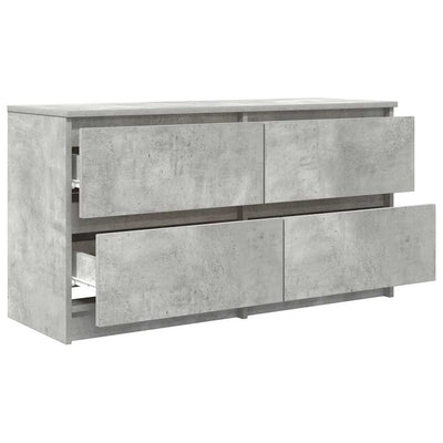 TV-taso betoninharmaa 100x35x54 cm tekninen puu