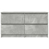 TV-taso betoninharmaa 100x35x54 cm tekninen puu