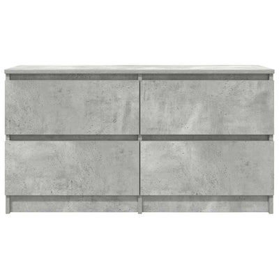 TV-taso betoninharmaa 100x35x54 cm tekninen puu