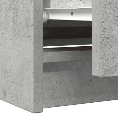 TV-taso betoninharmaa 100x35x54 cm tekninen puu