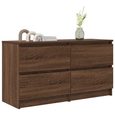 TV-taso ruskea tammi 100x35x54 cm tekninen puu