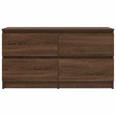 TV-taso ruskea tammi 100x35x54 cm tekninen puu