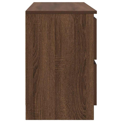 TV-taso ruskea tammi 100x35x54 cm tekninen puu