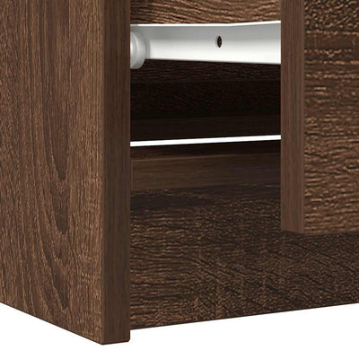 TV-taso ruskea tammi 100x35x54 cm tekninen puu