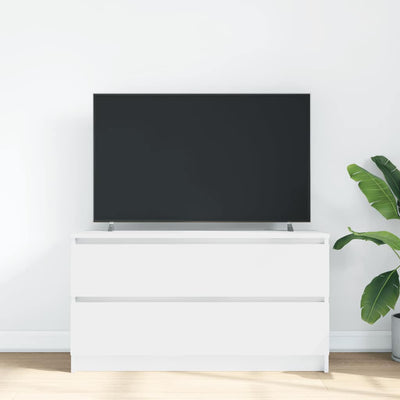 TV-taso valkoinen 100x35x54 cm tekninen puu