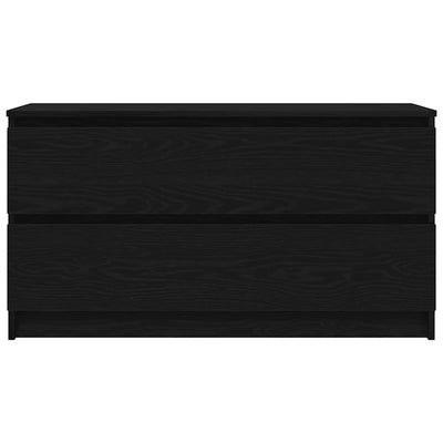 Musta tv-taso Dung 100x35x54cm (puinen)