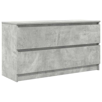 TV-taso betoninharmaa 100x35x54 cm tekninen puu