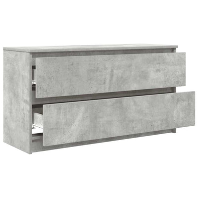 TV-taso betoninharmaa 100x35x54 cm tekninen puu