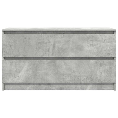 TV-taso betoninharmaa 100x35x54 cm tekninen puu