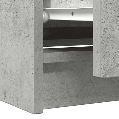 TV-taso betoninharmaa 100x35x54 cm tekninen puu