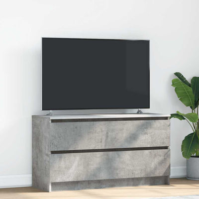 Betoninharmaa tv-taso Dung 100x35x54cm (puinen)