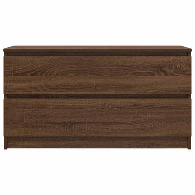 TV-taso ruskea tammi 100x35x54 cm tekninen puu