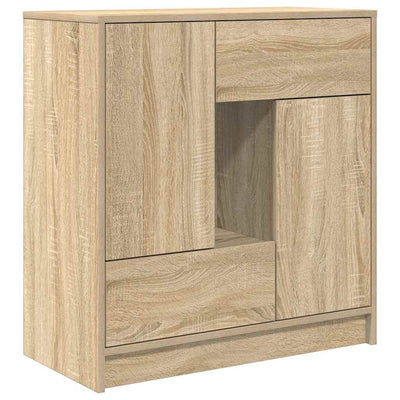 Senkki laatikoilla ja ovilla Sonoma-tammi 70,5x34x74,5 cm