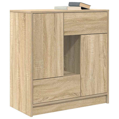 Senkki laatikoilla ja ovilla Sonoma-tammi 70,5x34x74,5 cm