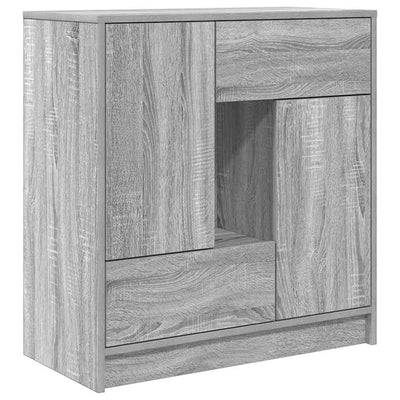Senkki laatikoilla ja ovilla harmaa sonoma 70,5x34x74,5 cm