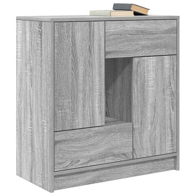 Senkki laatikoilla ja ovilla harmaa sonoma 70,5x34x74,5 cm
