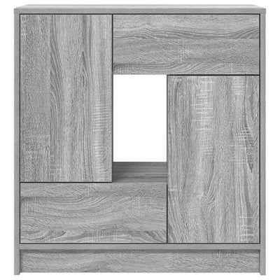 Senkki laatikoilla ja ovilla harmaa sonoma 70,5x34x74,5 cm