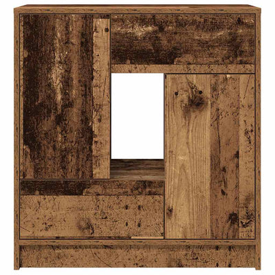 Senkki laatikoilla ja ovilla vanha puu 70,5x34x74,5 cm